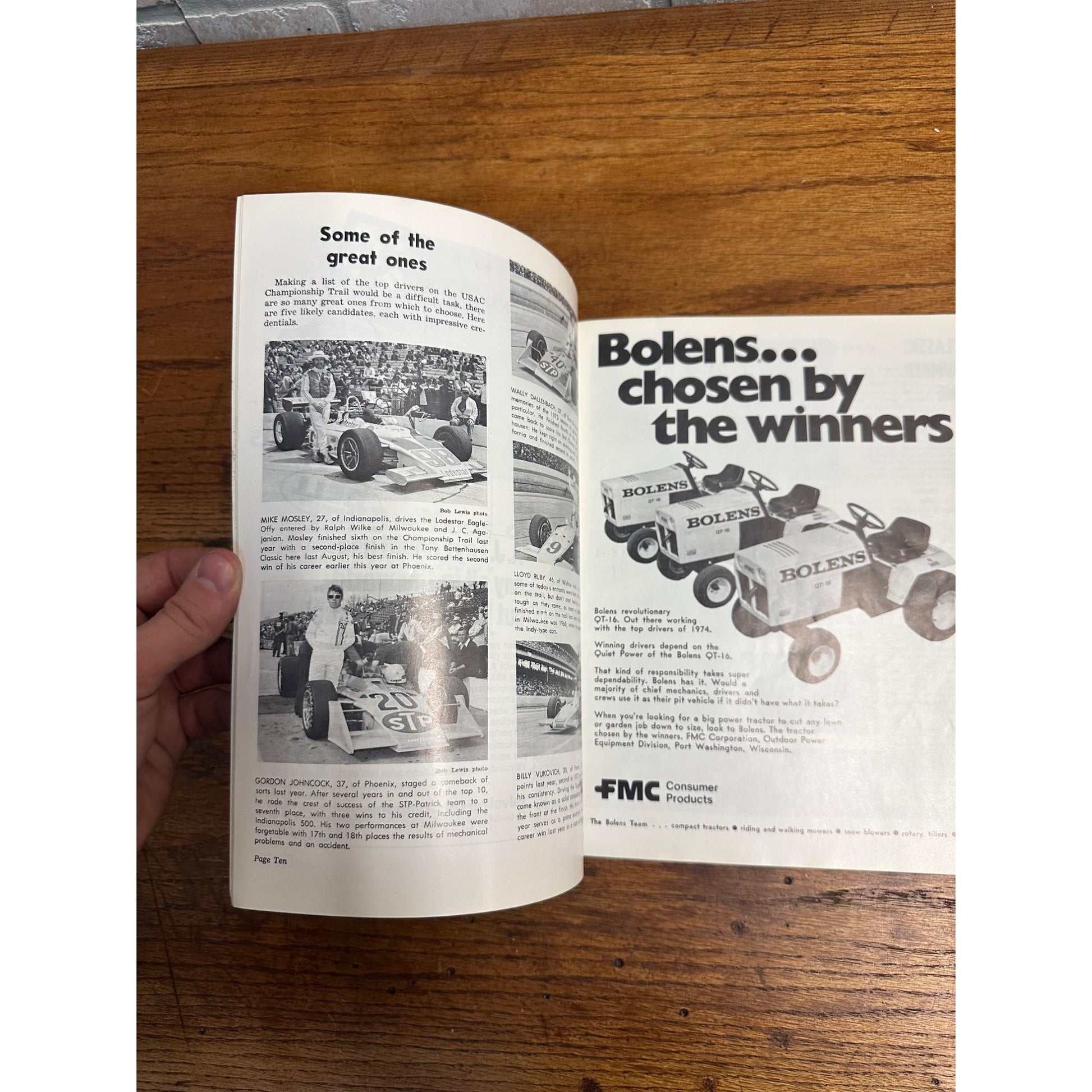 1974 Rex Mays Classic 150 Mile Championship Racing Souvenir Program Wisconsin