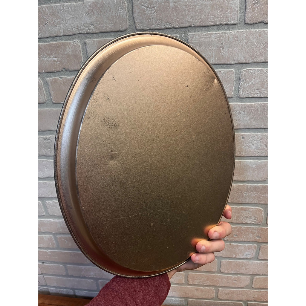 Vintage J. Leinenkugel Brewing Co. Man With Beer Stein Oval Metal Serving Tray Chippewa Falls, WI