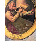 Vintage J. Leinenkugel Brewing Co. Man With Beer Stein Oval Metal Serving Tray Chippewa Falls, WI
