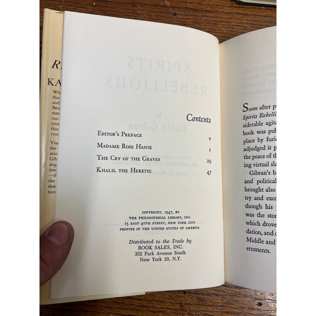 Lot 4 Kahlil Gibran Books Prophet, Procession, Spirits Rebellious, Mirrors Soul