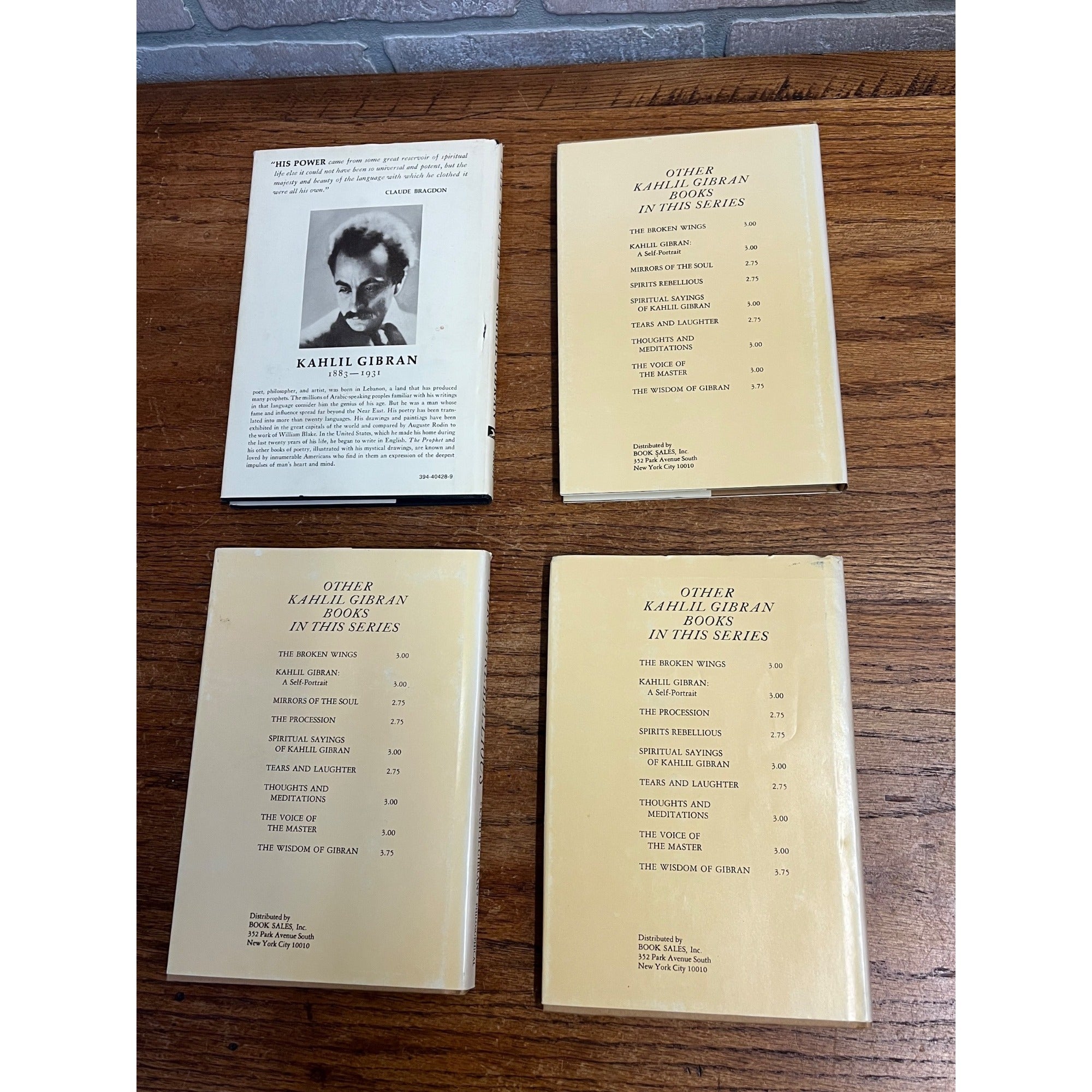 Lot 4 Kahlil Gibran Books Prophet, Procession, Spirits Rebellious, Mirrors Soul