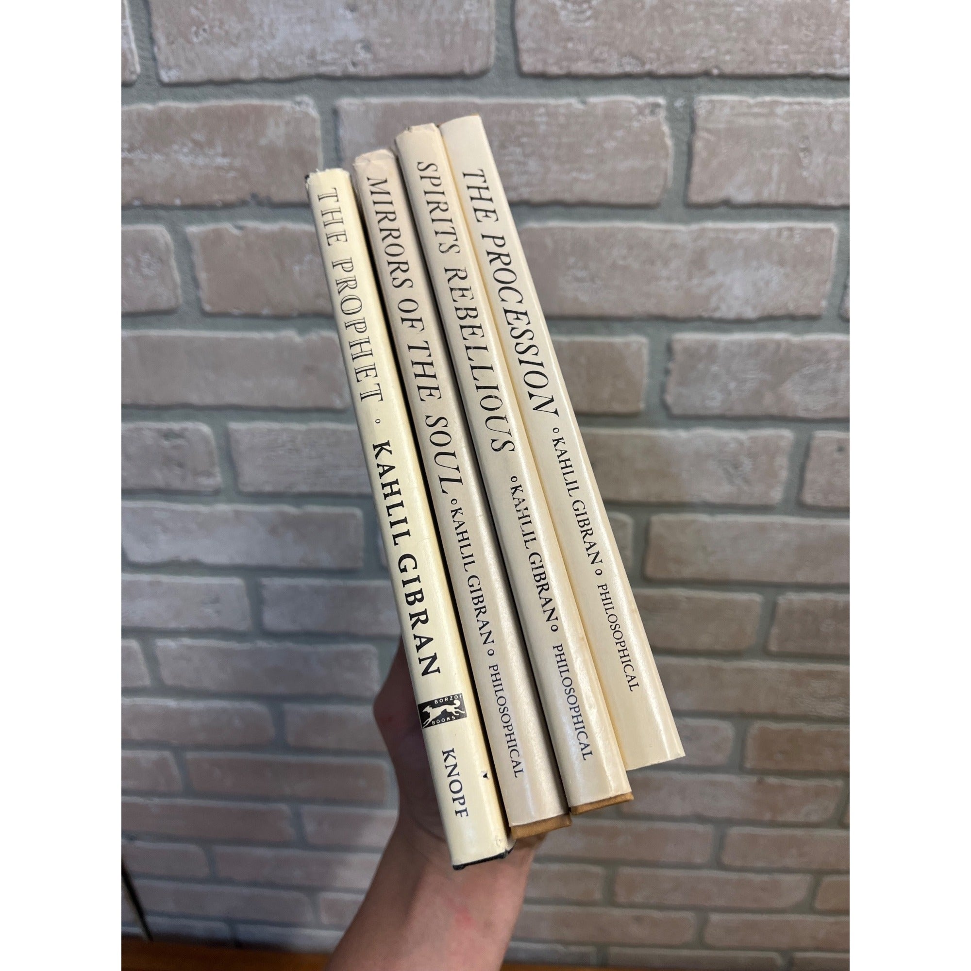 Lot 4 Kahlil Gibran Books Prophet, Procession, Spirits Rebellious, Mirrors Soul