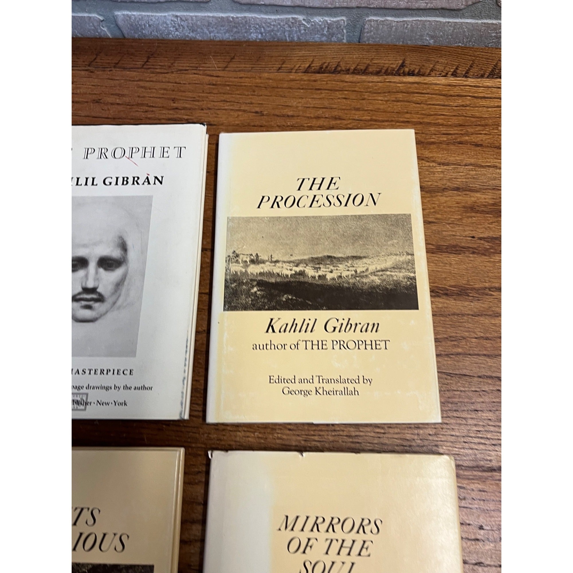 Lot 4 Kahlil Gibran Books Prophet, Procession, Spirits Rebellious, Mirrors Soul
