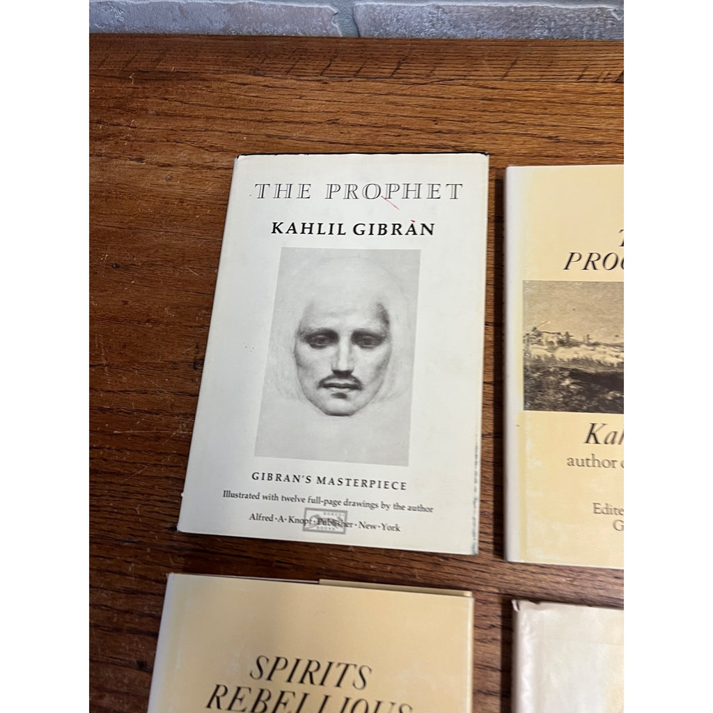 Lot 4 Kahlil Gibran Books Prophet, Procession, Spirits Rebellious, Mirrors Soul