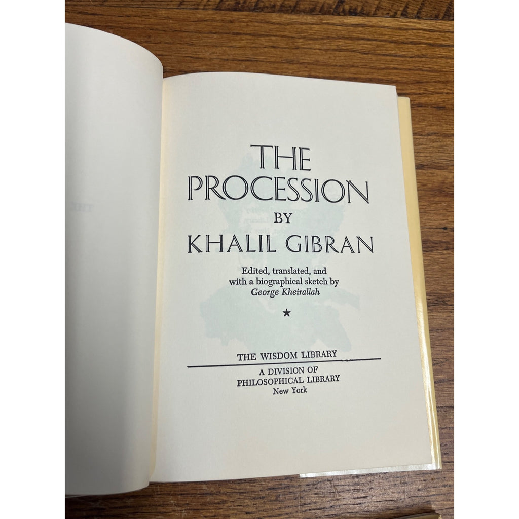 Lot 4 Kahlil Gibran Books Prophet, Procession, Spirits Rebellious, Mirrors Soul