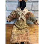 Primitive Black African American Folk Art Rag Doll Handmade Vintage Antique