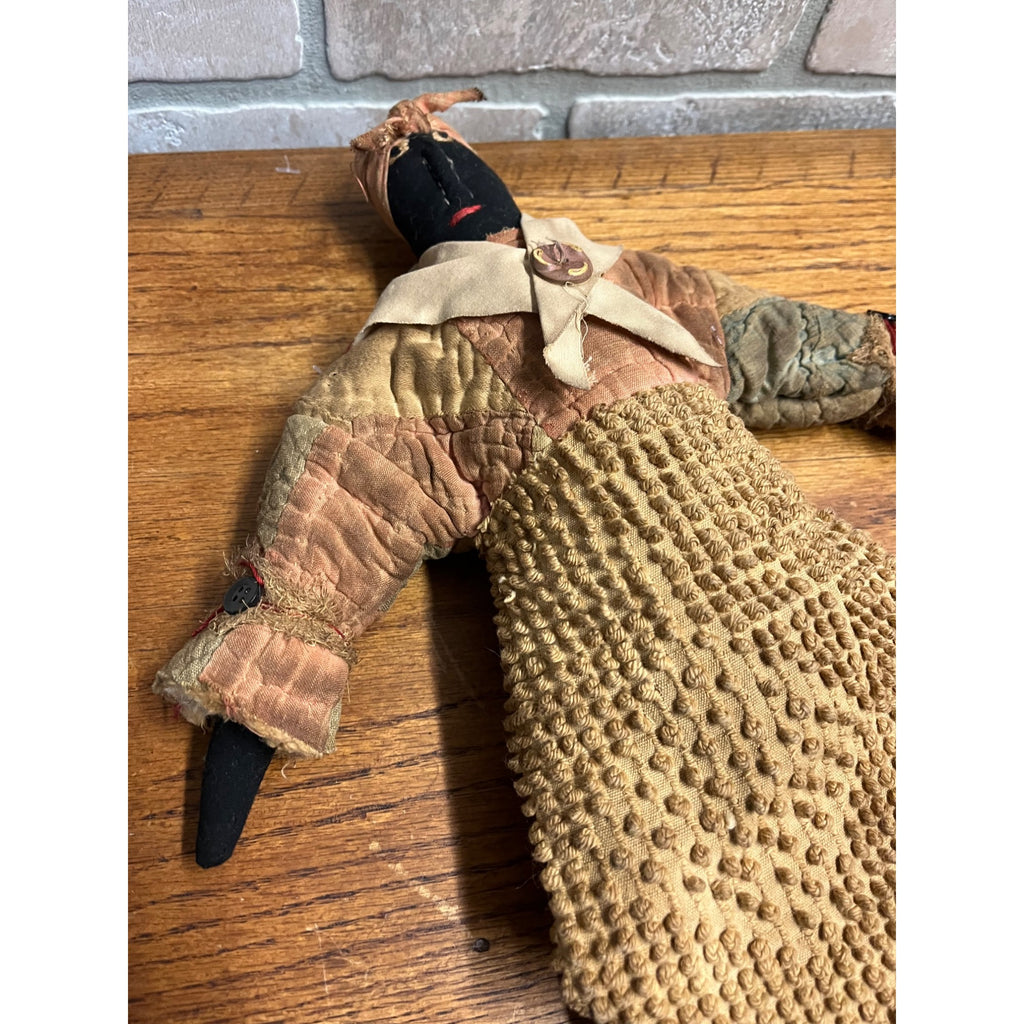 Primitive Black African American Folk Art Rag Doll Handmade Vintage Antique