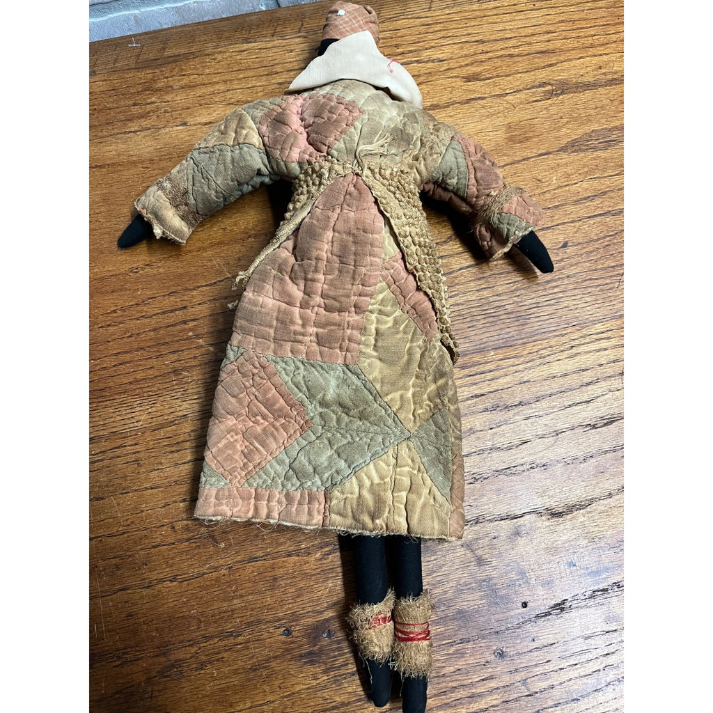 Primitive Black African American Folk Art Rag Doll Handmade Vintage Antique