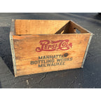 Rare Vintage 1946 Pepsi~Cola Wood Soda Crate Manhattan Bottle Works Milwaukee WI