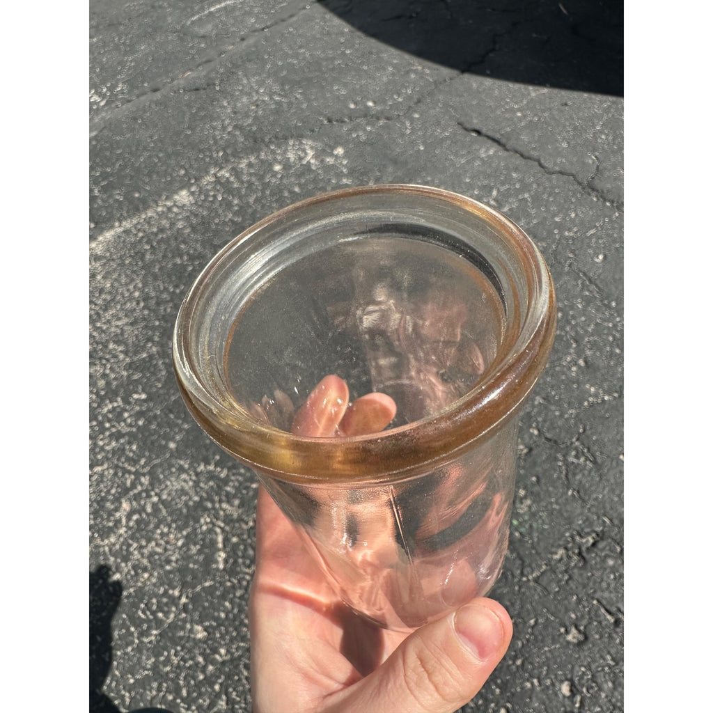 Vintage Suburban Dairy Des Plaines, Illinois Cottage Cheese Jar Glass Milk Dairy