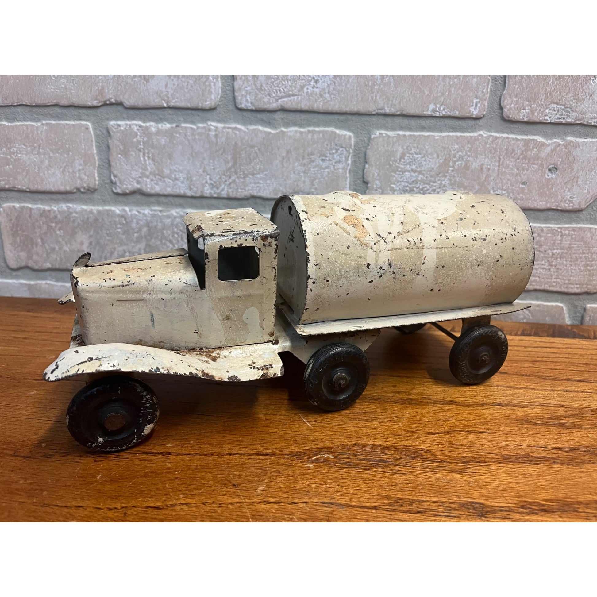 Vintage 1930s Girard Pressed Steel Toy Tanker Truck Oil Toy Truck