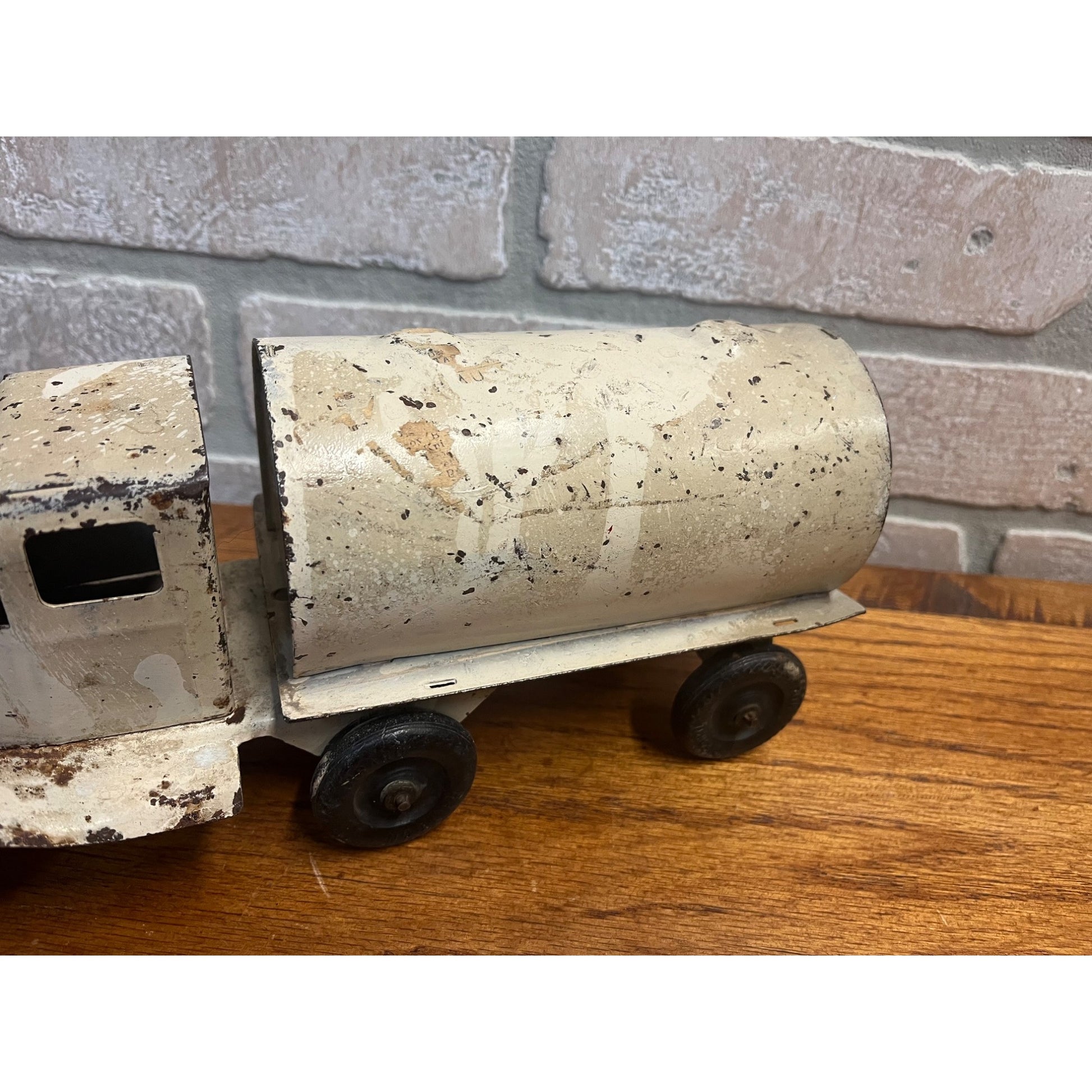 Vintage 1930s Girard Pressed Steel Toy Tanker Truck Oil Toy Truck