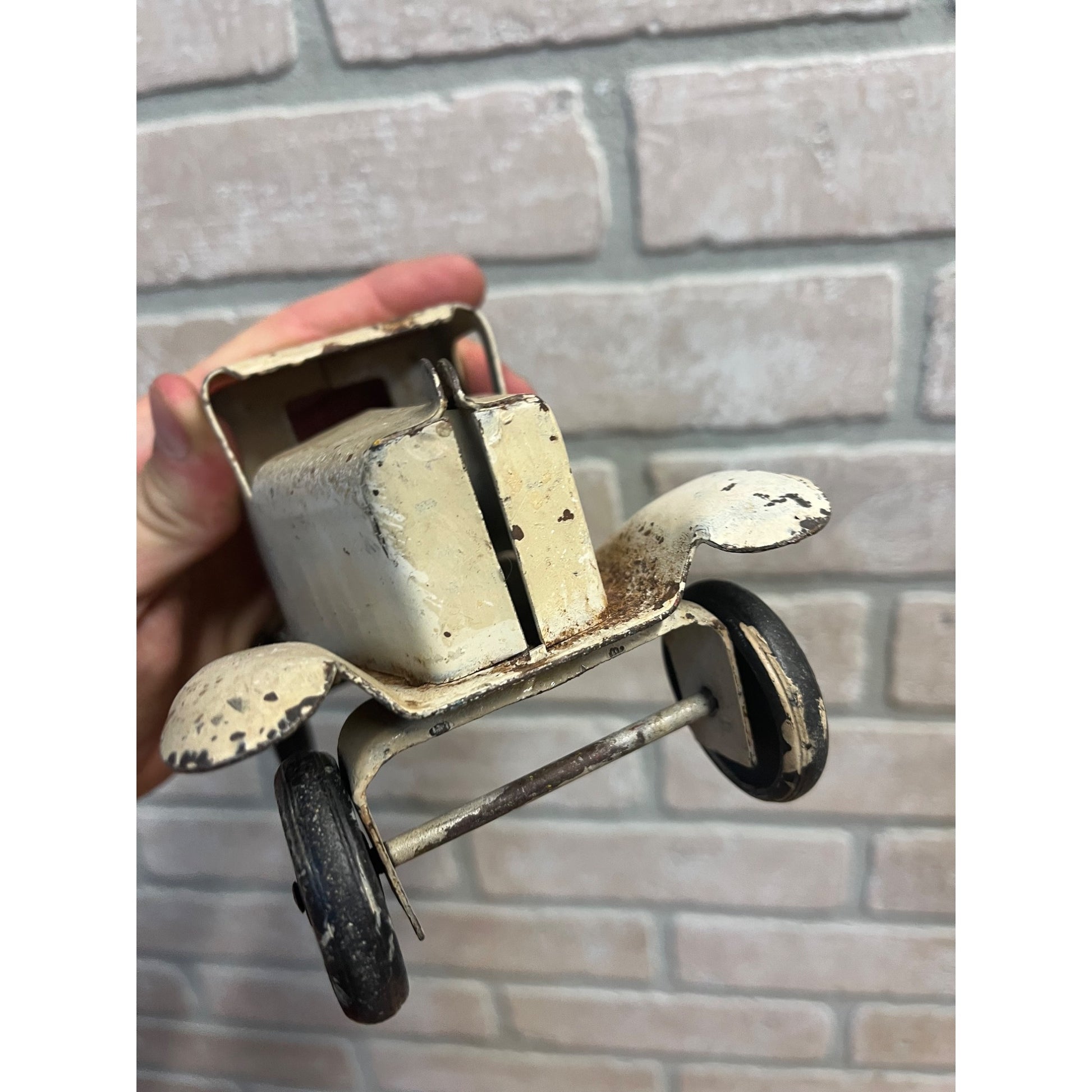 Vintage 1930s Girard Pressed Steel Toy Tanker Truck Oil Toy Truck