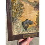 Vintage Miller High Life Beer Composition Bass Fishing Bar Sign Advertising