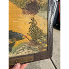 Vintage Miller High Life Beer Composition Bass Fishing Bar Sign Advertising