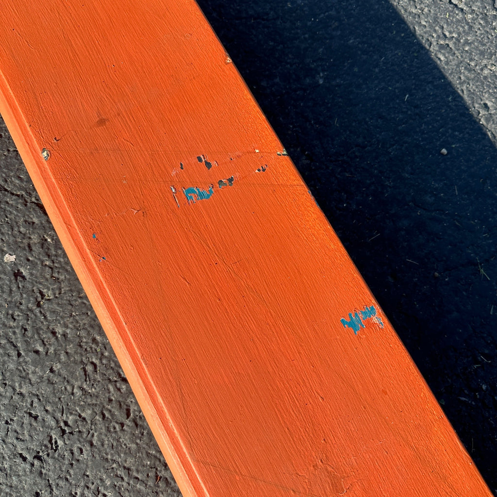 Vintage Wooden Orange Fireplace Mantle Rustic Farmhouse