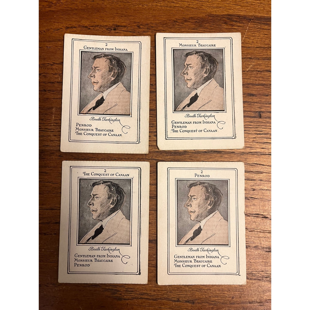 Vintage 1920s Game of Authors Parker Bros Cards: Booth Tarkington