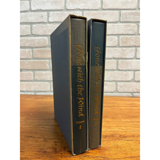 Gone With The Wind Volumes 1 & 2 Hardcovers w/ Slipcases Heritage Press 1968
