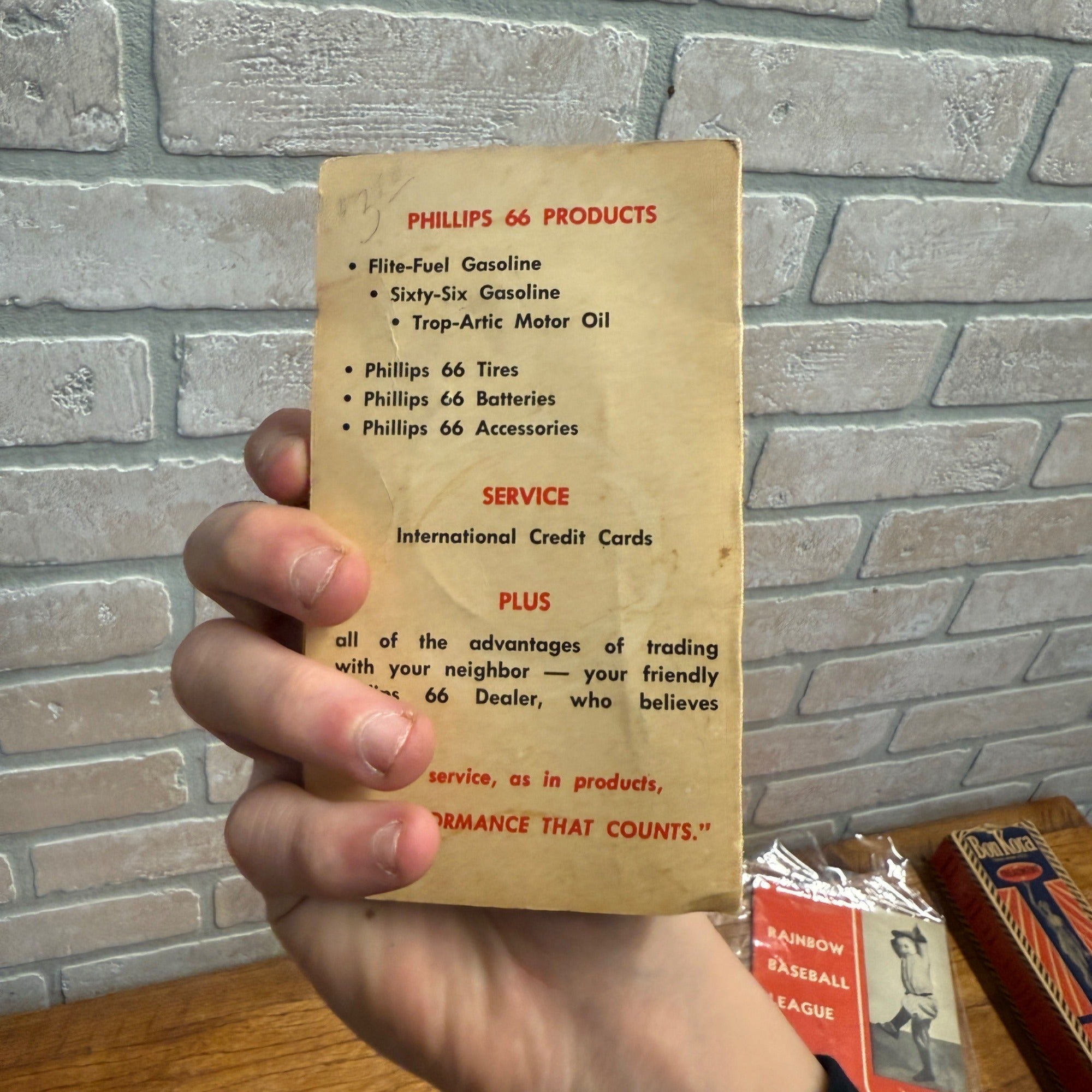 Vintage Phillips  66 Oil Service Station Advertising Needle Book West Bend WI