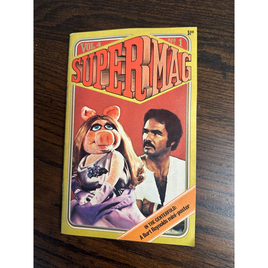 Vintage 1979 SuperMag Magazine Miss Piggy Burt Reynolds Cover Volume 4 No. 1