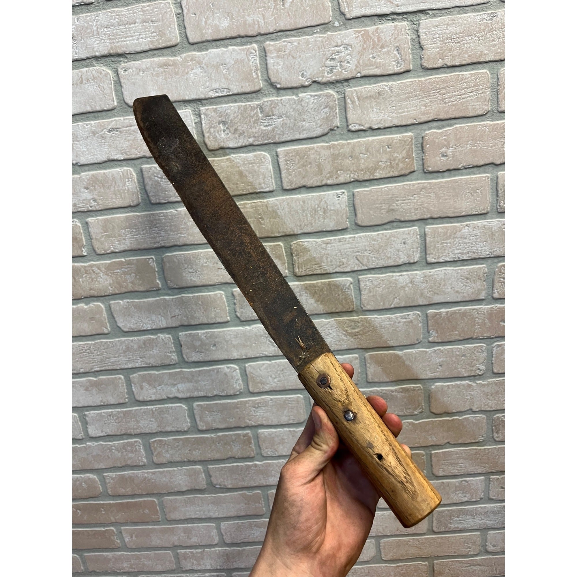 Antique Early Primitive Harvest Knife Cutter Tool Cabin Wall Decor