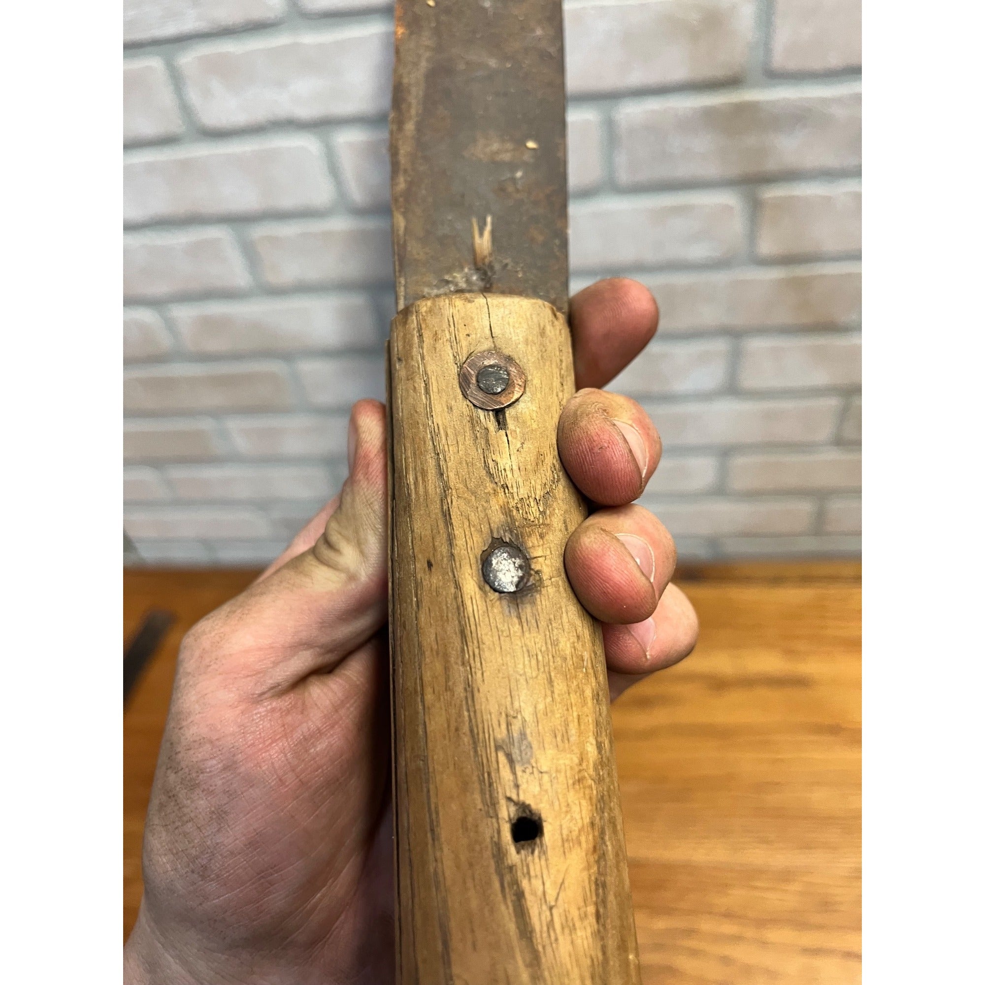 Antique Early Primitive Harvest Knife Cutter Tool Cabin Wall Decor