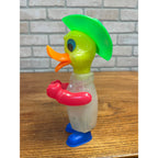 Vintage Duck Plastic Candy Container Bottle Toy Figure MCM 1970s?