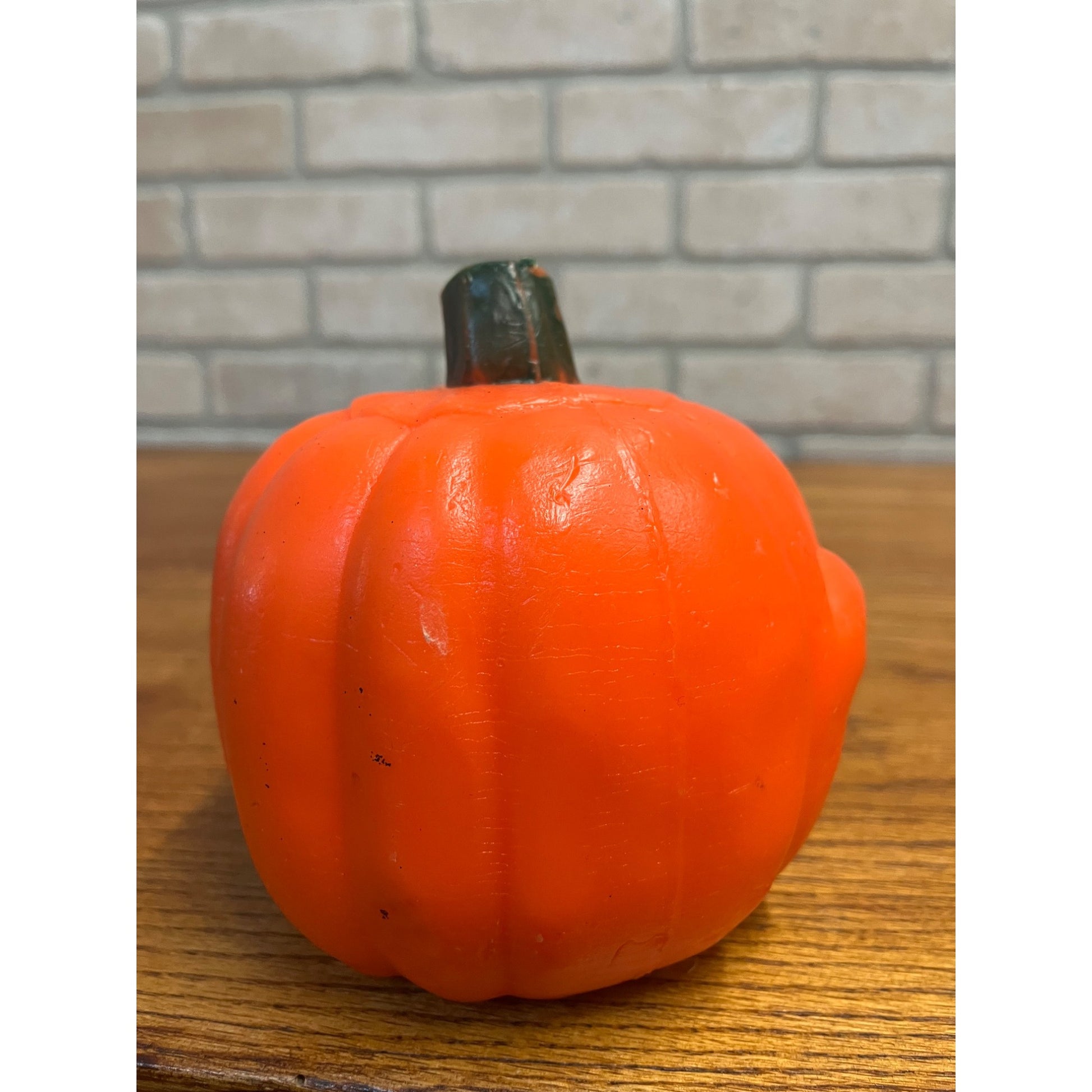 Vintage 1960s Gurley Halloween Large 5" Jack O' Lantern JOL Figural Wax Candle