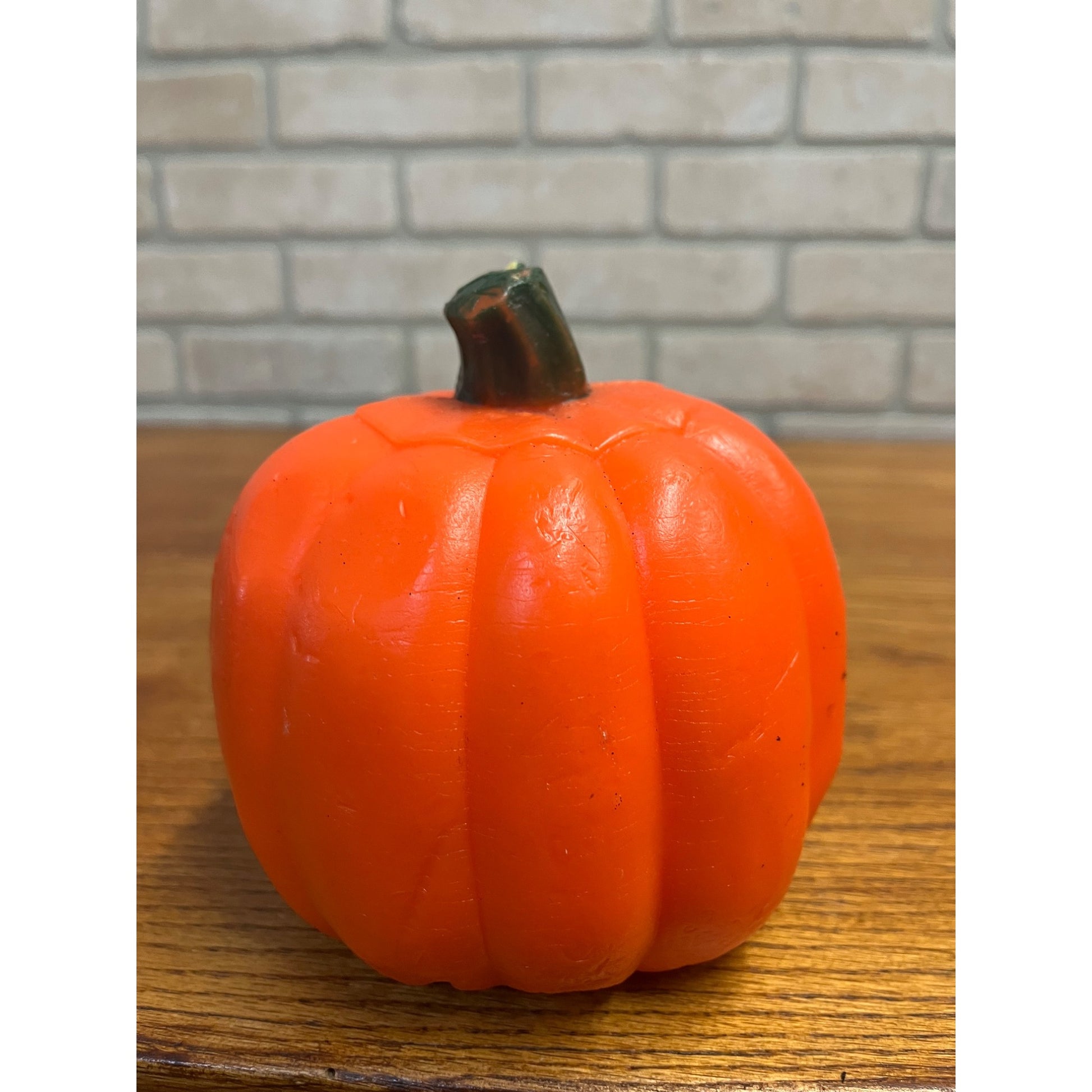 Vintage 1960s Gurley Halloween Large 5" Jack O' Lantern JOL Figural Wax Candle