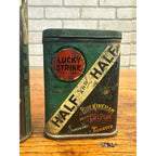 RARE Vintage Lucky Strike Half & Half Tin Buckingham Vertical + Sample Size