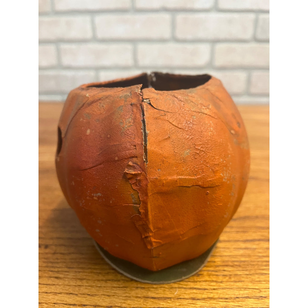 Antique Original German Halloween 4.5" Jack O' Lantern JOL Vintage Pressed Cardboard
