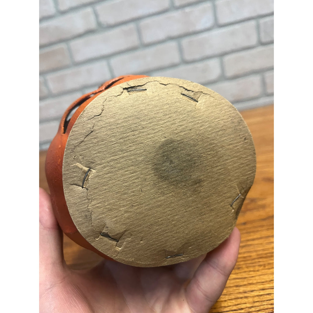 Antique Original German Halloween 4.5" Jack O' Lantern JOL Vintage Pressed Cardboard