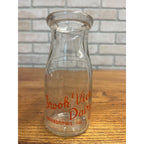 Vintage Half Pint Milk Bottle Brook View Dairy Bourbonnais Illinois