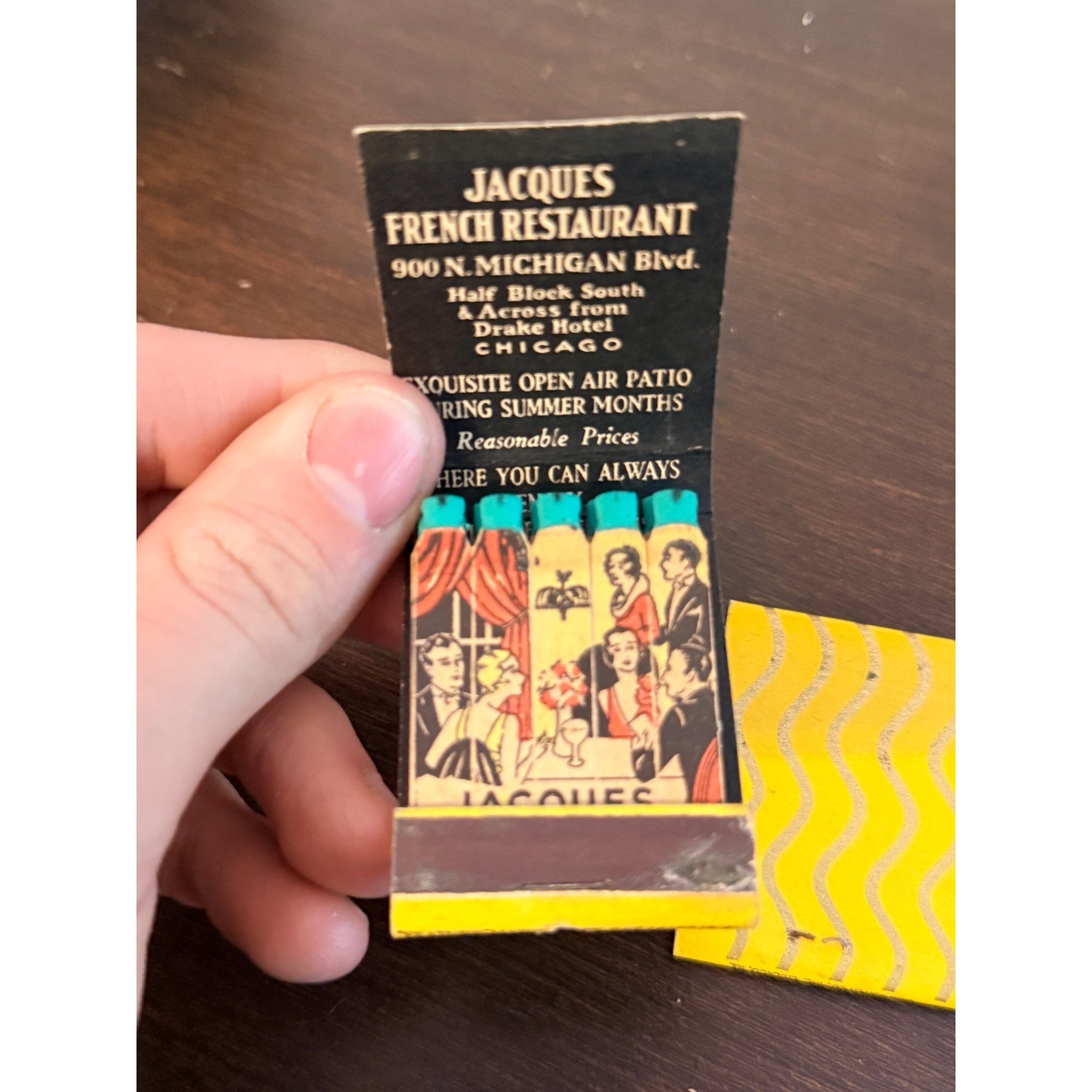 Vintage Jacques French Restaurant Chicago Unstruck FULL Matchbooks Advertising
