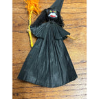 Vintage 1930s Halloween Black Cat Witch Crepe Chenille Figure