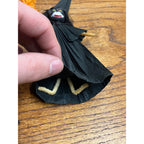 Vintage 1930s Halloween Black Cat Witch Crepe Chenille Figure