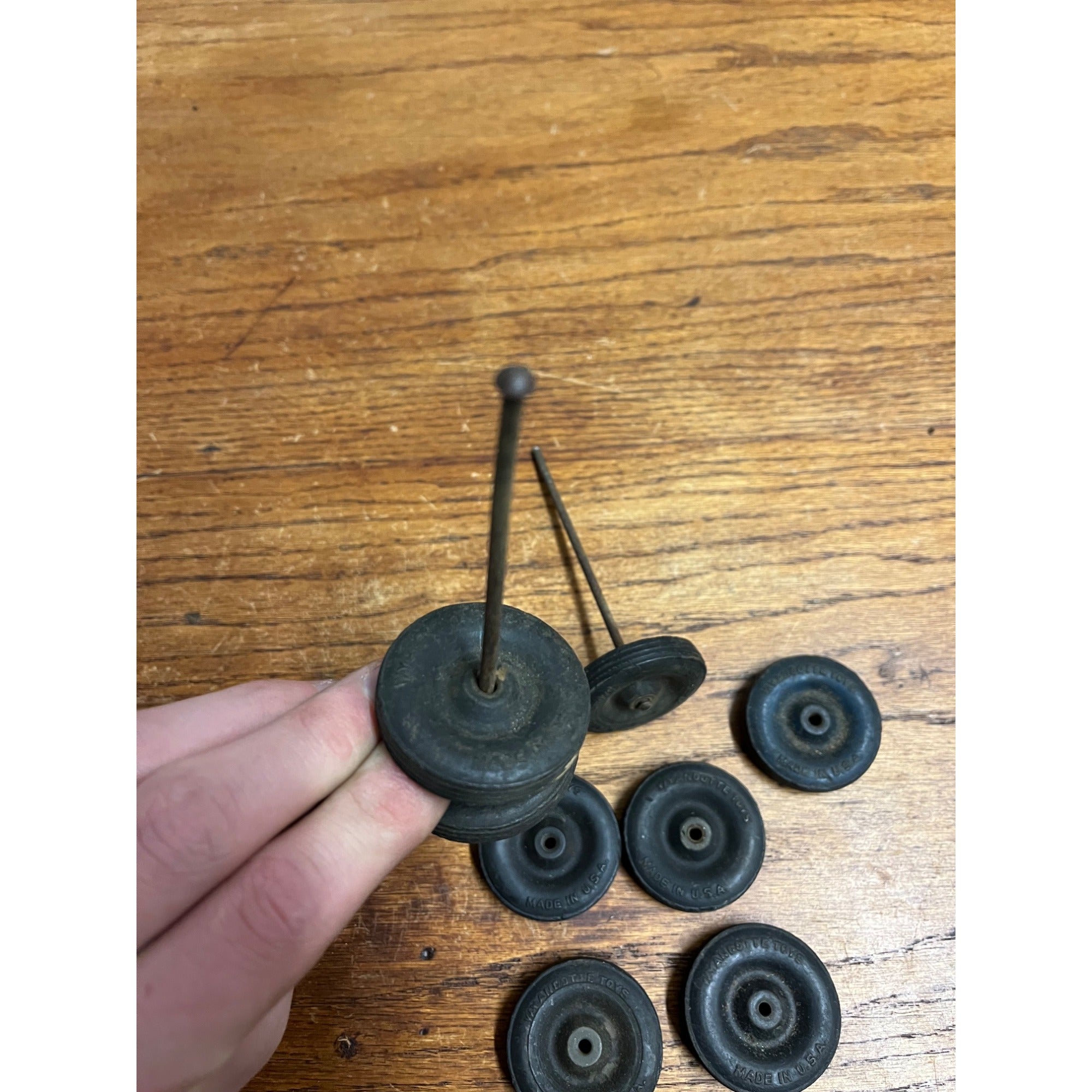 Vintage Wyandotte 1.5" Replacement Original Rubber Tires Wheels Lot (8)