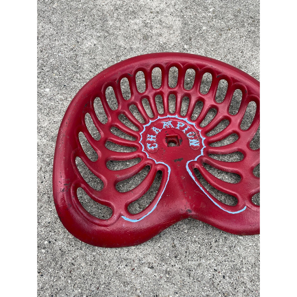 Antique Champion Cast Iron Tractor Farm Implement Seat  -- Repainted