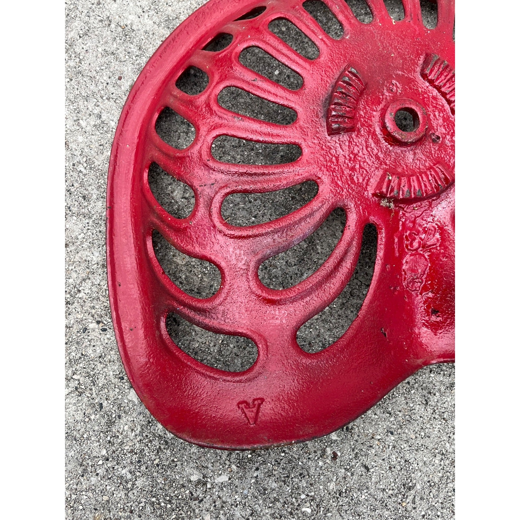 Antique Champion Cast Iron Tractor Farm Implement Seat  -- Repainted