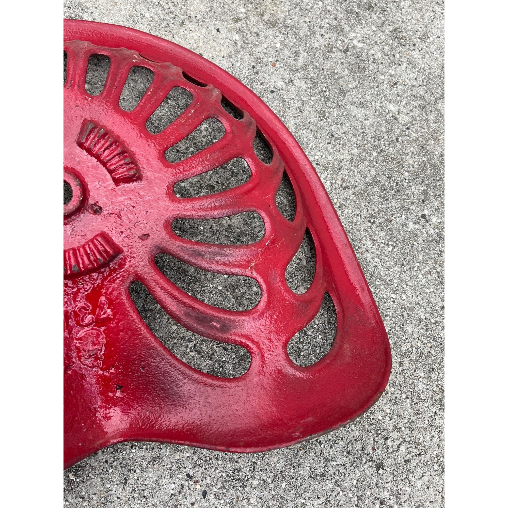 Antique Champion Cast Iron Tractor Farm Implement Seat  -- Repainted
