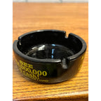 Vintage Horseshoe Hotel & Casino Las Vegas NV Black Glass Ashtray Advertising