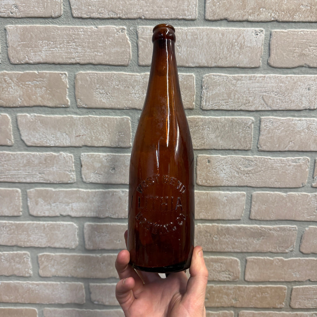 Pre Prohibition West Bend Lithia Company Beer Bottle Wisconsin WI