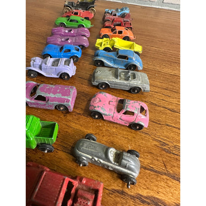 Vintage TootsieToy Diecast Metal Toy Cars Lot Vehicles Trucks Tow Racing ++