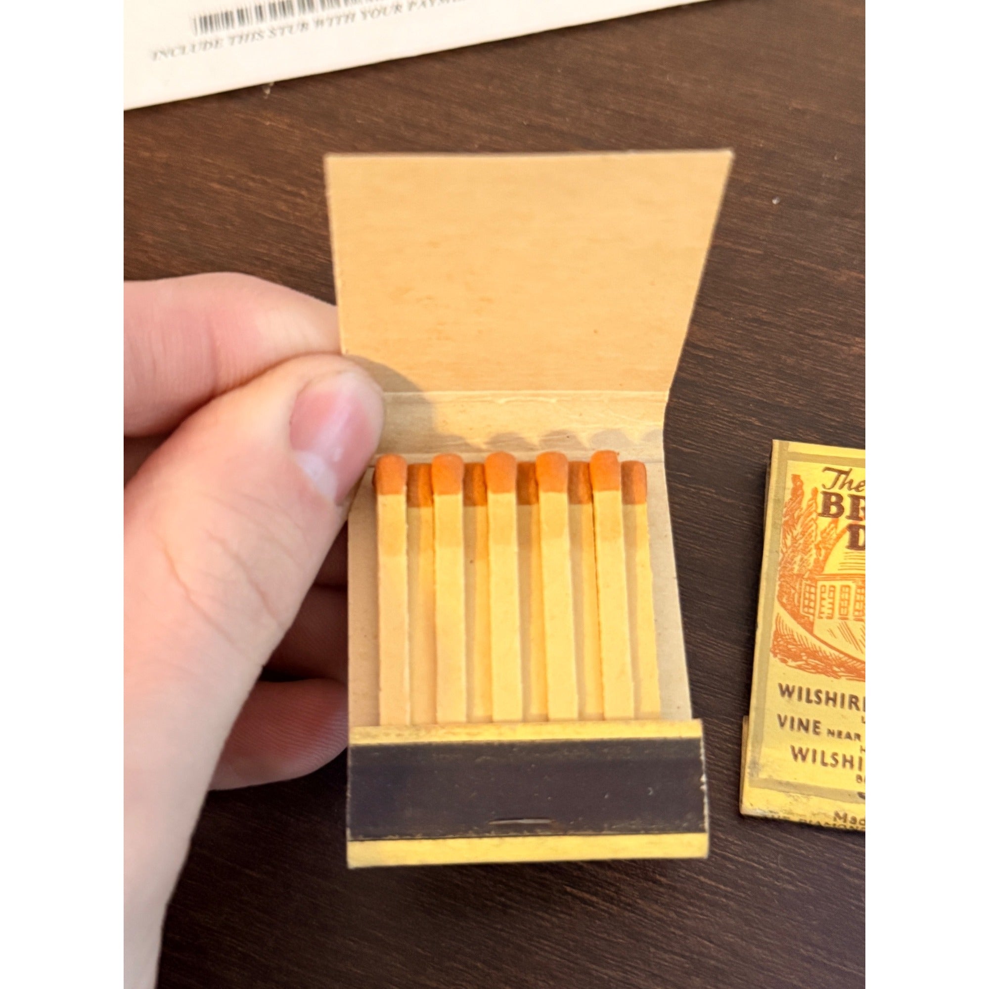 Vintage Brown Derby Hollywood Restaurant UNSTRUCK Matchbook FULL Lot (2)