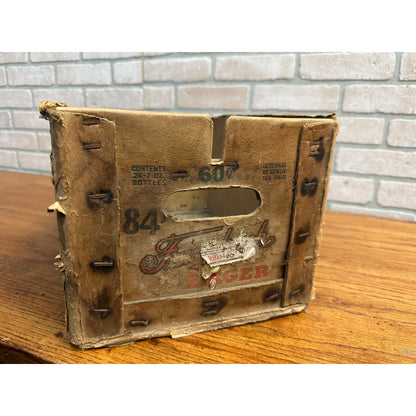 Vintage Fauerbach Lager Beer 7oz Bottle Crate Box Cardboard Madison Wis IRTP