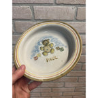 Louisville Stoneware Childs Ceramic Bowl Bear w/ Alphabet Blocks Paul Lipped Plate