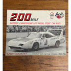 1972 Stock Car 200 Mile Race National Championship Souvenir Program Wisconsin