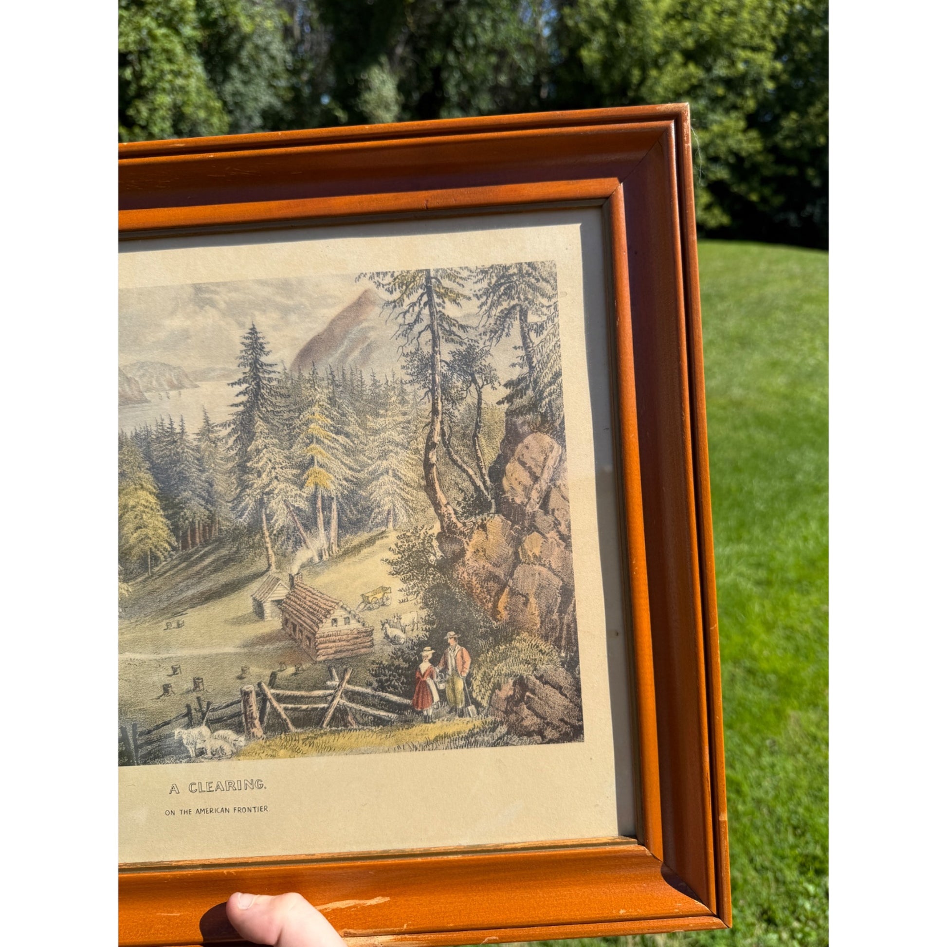 A Clearing On The American Frontier Currier & Ives Framed Print
