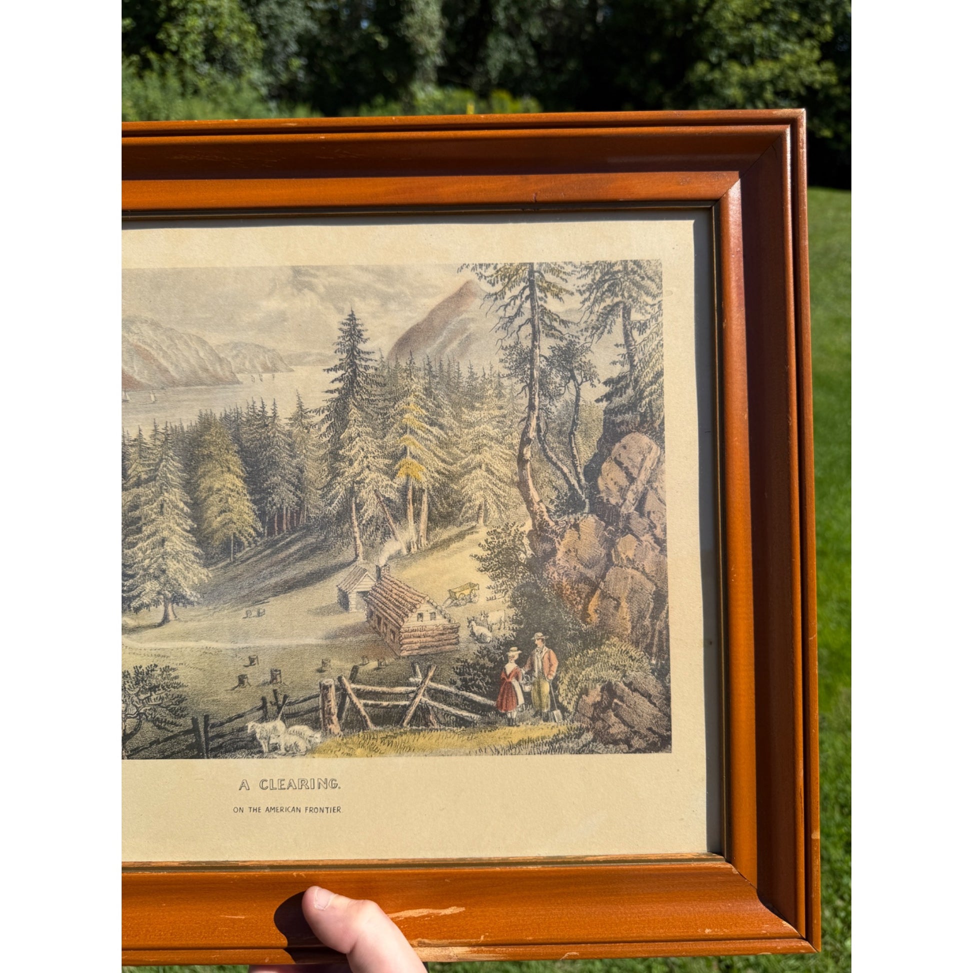 A Clearing On The American Frontier Currier & Ives Framed Print