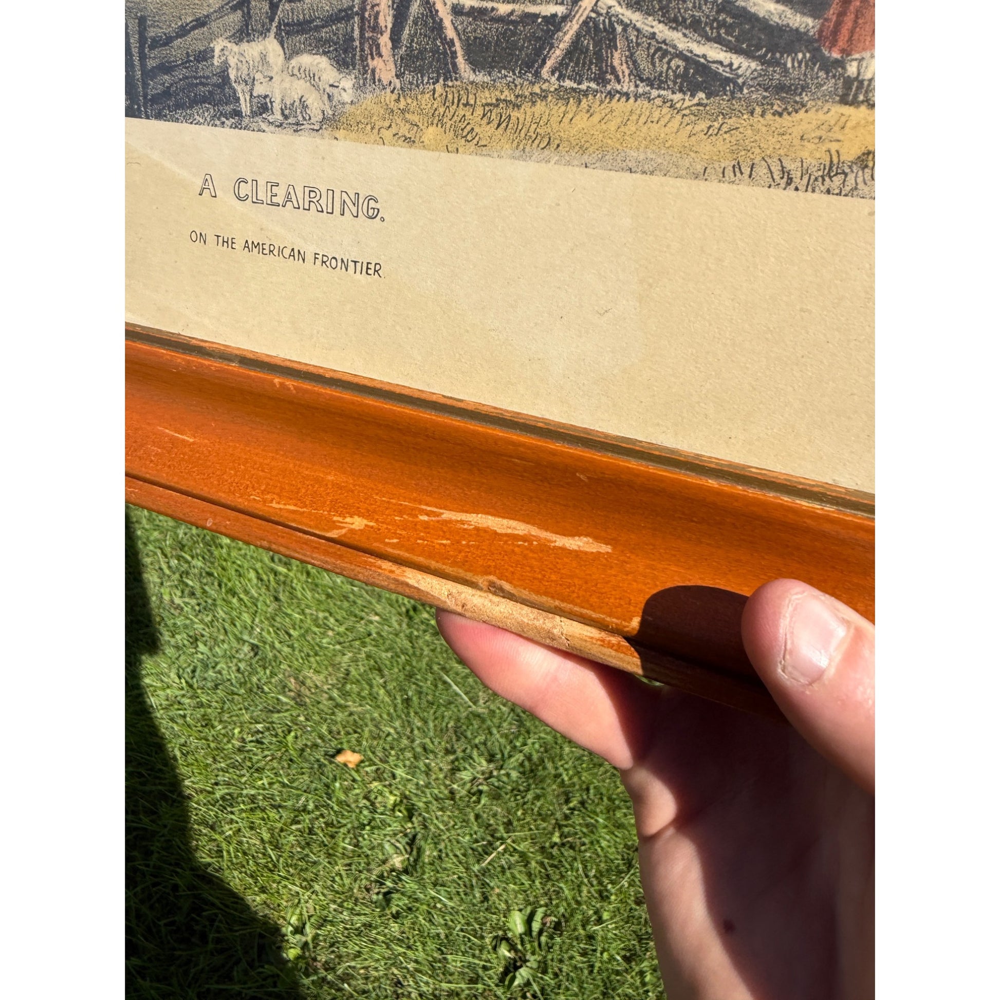 A Clearing On The American Frontier Currier & Ives Framed Print